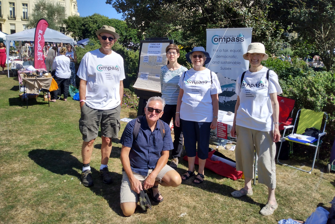 BHCompass stall at Brunswick festival 2025